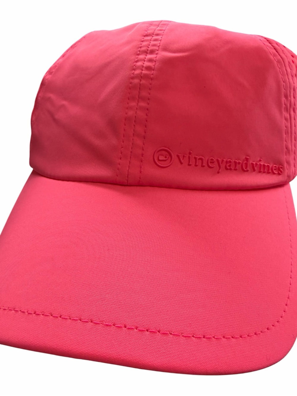 Vineyard Vines Neon Pink Perforated Strapback Cap